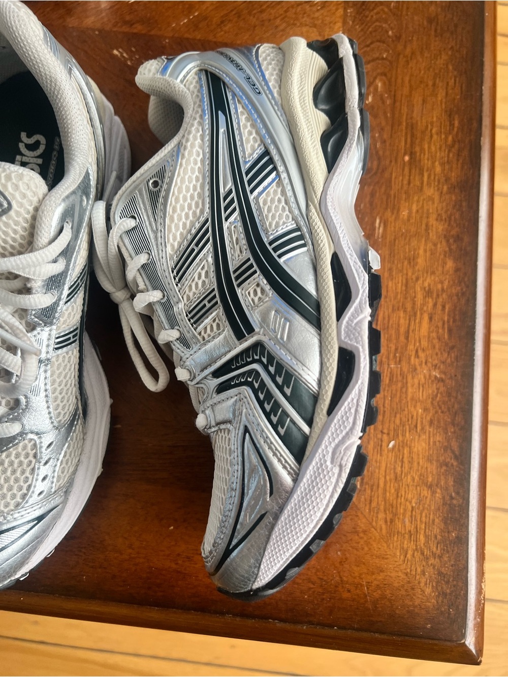 Asics Gel Kayano 14 Silver White Running Shoes Y2K - Picture 6 of 10